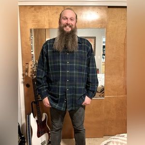 Green and blue 100% Virgin wool authentic Pendleton